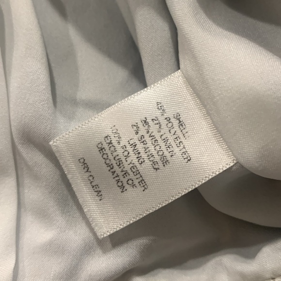 White House Black Market Gray Linen Pencil Straight Skirt Women's Size 0 - Picture 8 of 8